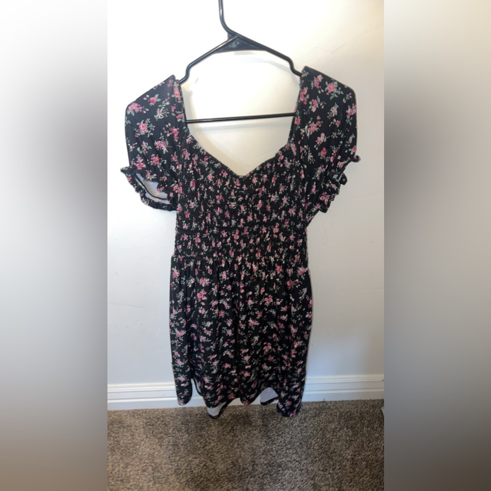 Black flower dress